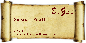 Deckner Zsolt névjegykártya